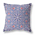 Palacedesigns 18 in. Geostar Indoor & Outdoor Throw Pillow Blue & Red PA3670927